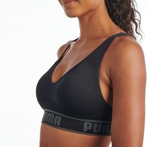 PUMA Sports Bra, Cross Back, Moisture Wicking, Adjustable Straps, M